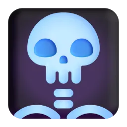 X-ray Fluent 3D emoji