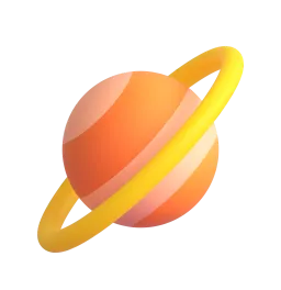 Ringed Planet Fluent 3D emoji