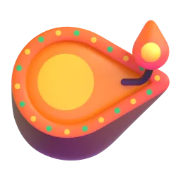 Diya lamp Fluent 3D emoji