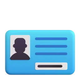 Identification card Fluent 3D emoji