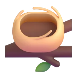 Empty nest Fluent 3D emoji