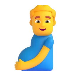 Pregnant man Fluent 3D emoji