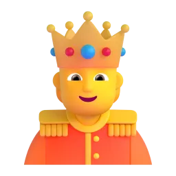 Person with crown Fluent 3D emoji