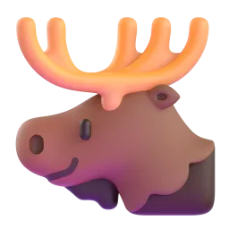 Moose Fluent 3D emoji