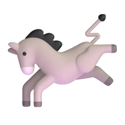 Donkey Fluent 3D emoji