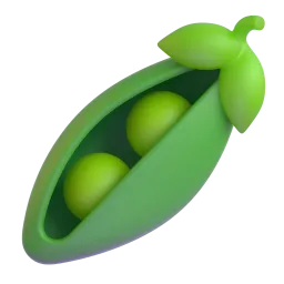 Pea pod Fluent 3D emoji