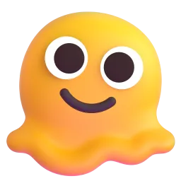 Melting face Fluent 3D emoji