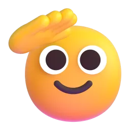 Saluting face Fluent 3D emoji