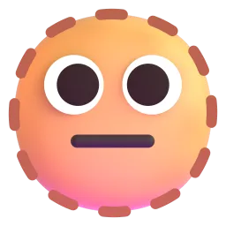 Dotted line face Fluent 3D emoji