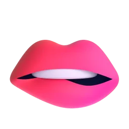 Biting lip Fluent 3D emoji