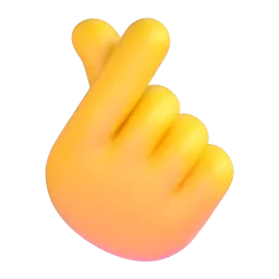 Hand with index finger and thumb crossed Fluent 3D emoji