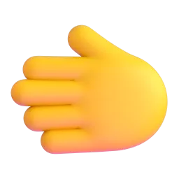 Leftwards hand Fluent 3D emoji