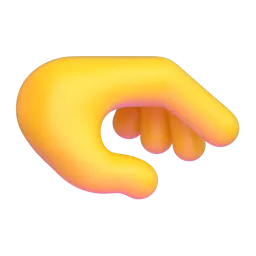 Palm down hand Fluent 3D emoji