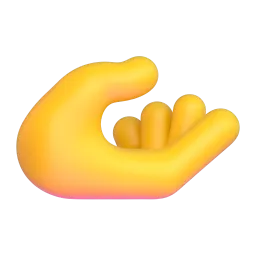 Palm up hand Fluent 3D emoji