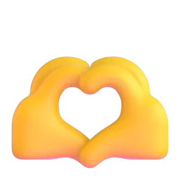 Heart Hands Fluent 3D emoji