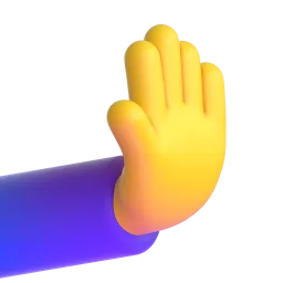 Rightwards pushing hand Fluent 3D emoji
