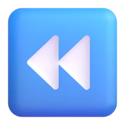 Fast reverse button Fluent 3D emoji