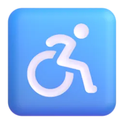 Wheelchair symbol Fluent 3D emoji