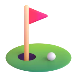 Flag in hole Fluent 3D emoji