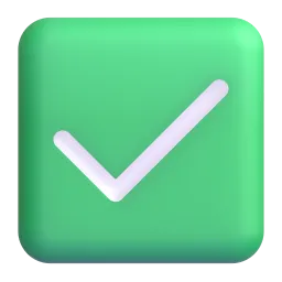 Check mark button Fluent 3D emoji