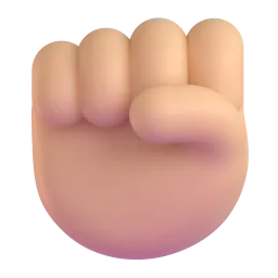 Raised Fist: Medium Skin Tone Fluent 3D emoji