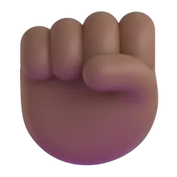 Raised Fist: Medium-Dark Skin Tone Fluent 3D emoji
