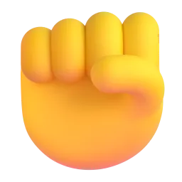 Raised fist Fluent 3D emoji