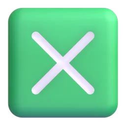 Cross mark button Fluent 3D emoji