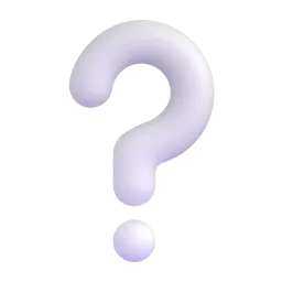 White question mark Fluent 3D emoji