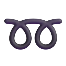 Double curly loop Fluent 3D emoji