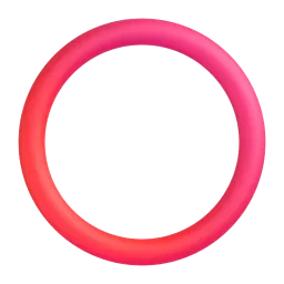 Hollow red circle Fluent 3D emoji