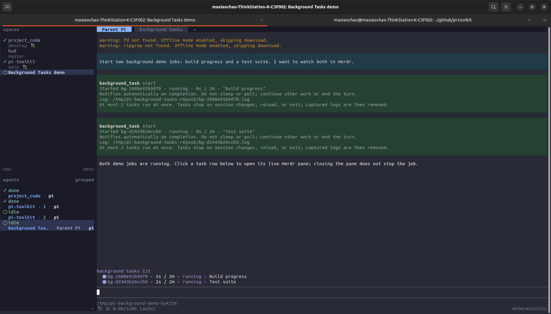 @maxiaochao/pi-background-tasks · Packages · Pi