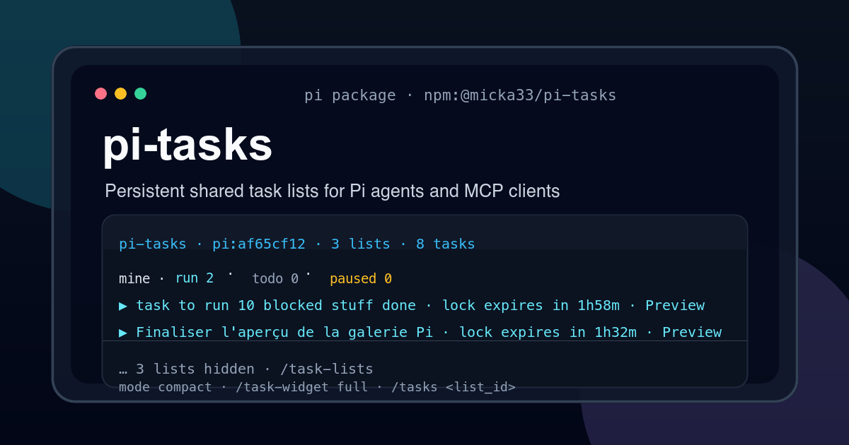 pi-tasks package preview