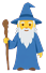 Wizard with a beard and a staff