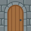 Tile door, closed