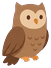 Owl (side view, facing right)