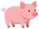 Pig (side view, facing right)