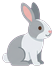 Rabbit (side view, facing right)