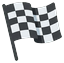 Chequered finish flag