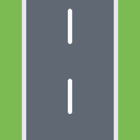 Straight road, vertical (tile 128x128)