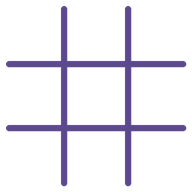 Tic-tac-toe board, three by three cells (192x192)