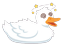 Duck after a crash: dizzy, with stars above its head