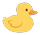Yellow duckling facing right