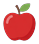 Falling red apple