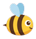 Bee flying (facing right)