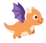 Little dragon flapping (facing right)