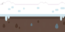 Snowy ground strip, tiles side by side (128x64)