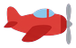 Little red propeller plane (facing right)