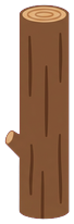 Tall upright tree trunk