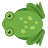 Frog from above, facing left